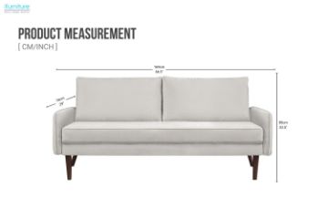Picture of ATAMAN 3 Seater Sofa (Ivory)