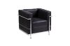 Picture of LE CORBUSIER LC2 1-Seater Sofa/Armchair *100% Italian Leather (Black)
