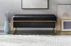 Picture of SEIDON Rectangular Storage Fabric Ottoman (Black) 