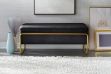 Picture of SEIDON Rectangular Storage Fabric Ottoman (Black) 