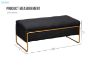 Picture of SEIDON Rectangular Storage Fabric Ottoman (Black) 