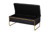 Picture of SEIDON Rectangular Storage Fabric Ottoman (Black) 