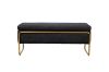 Picture of SEIDON Rectangular Storage Fabric Ottoman (Black) 