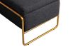 Picture of SEIDON Rectangular Storage Fabric Ottoman (Black) 