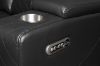 Picture of MONROSE Air Leather Dual Motor Reclining Sofa Range (Black) - 2 Seat with Console & Bluetooth Speaker & Wireless Charging (2RRC)