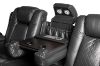 Picture of MONROSE Air Leather Dual Motor Reclining Sofa Range (Black) -  3 Seat with Drop-Down Console USB Port, Power Socket & Wireless Charging (3RRC)