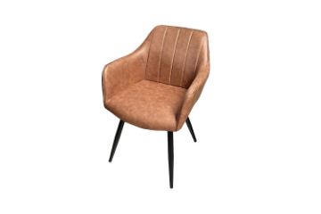 Picture of CAMILLE Arm Dining Chair (Cognac) 
