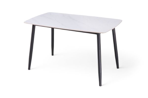 Picture of SAROTO 130 Sintered Stone Top Dining Table (White)