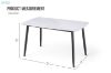 Picture of SAROTO 130 Sintered Stone Top Dining Table (White)