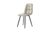 Picture of SAROTO 130 Sintered Stone Top 5PC Dining Set (Grey Table + Creamy White Chairs)