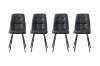 Picture of SAROTO 130 Sintered Stone Top 5PC Dining Set (White Table + Charcoal Chairs)