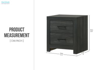 Picture of HAIDEN 2-Drawer Bedside Table