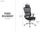 Picture of RIN Height Adjustable Mesh Office Chair with Footrest