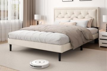 Picture of SHORE Fabric Bed Frame in Double/Queen Size  