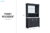 Picture of RUITAN Wine Storage Cabinet with Mirror Back and Bottle Holder