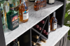 Picture of RUITAN Wine Storage Cabinet with Mirror Back and Bottle Holder