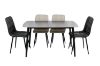 Picture of SAROTO 130 Sintered Stone Top 5PC Dining Set (Grey Table) 