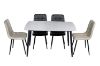 Picture of SAROTO 130 Sintered Stone Top 5PC Dining Set (White Table)