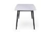 Picture of SAROTO 130 Sintered Stone Top 5PC Dining Set (Gloss White Table + 4 Creamy White Chairs) 