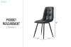 Picture of SAROTO 130 Sintered Stone Top 5PC Dining Set (Grey Table + Charcoal Chairs) 