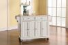 Picture of YANDRA Solid Wood Top Rolling Kitchen Cabinet