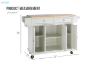 Picture of YANDRA Solid Wood Top Rolling Kitchen Cabinet