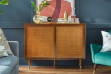 Picture of TRIBECA Sliding Door Sideboard Cabinet with Solid Wood Legs