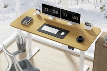 Picture of NEXUS 140 Electric Height Adjustable Standing Desk with LED Display (Oak)