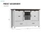 Picture of ODDNY Farmhouse Storage Cabinet with Sliding Door and Drawers (White)