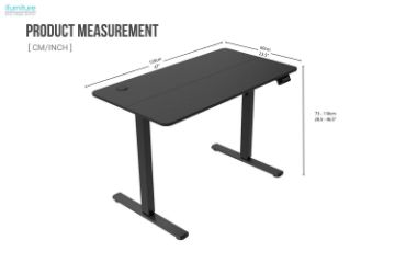 Picture of NEXUS 120 Electric Height Adjustable Standing Desk with LED Display (Black)