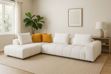 Picture of PADUA Fabric Sectional Sofa (Cream)