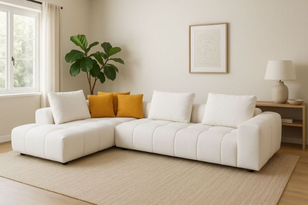 Picture of PADUA Fabric Sectional Sofa (Cream)