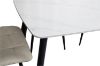 Picture of SAROTO 130 Sintered Stone Top 5PC Dining Set (Gloss White Table)