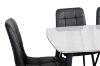 Picture of SAROTO 130 Sintered Stone Top 5PC Dining Set (Gloss White Table)