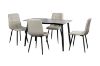 Picture of SAROTO 130 Sintered Stone Top 5PC Dining Set (Matte Grey Table) 