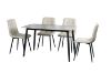 Picture of SAROTO 130 Sintered Stone Top 5PC Dining Set (Matte Grey Table) 