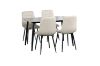 Picture of SAROTO 130 Sintered Stone Top 5PC Dining Set (Matte Grey Table) 