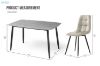 Picture of SAROTO 130 Sintered Stone Top 5PC Dining Set (Matte Grey Table) 