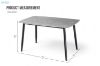 Picture of SAROTO 130 Sintered Stone Top 5PC Dining Set (Matte Grey Table + Charcoal Chairs) 
