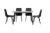 Picture of SAROTO 130 Sintered Stone Top 5PC Dining Set (Matte Grey Table + Charcoal Chairs) 
