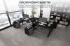 Picture of NEXUS 160 Electric Height-Adjustable Standing Desk With Side Cabinet Shelf & LED Display & USB Charging Port (Black)