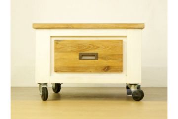 Picture of [FLOOR MODEL CLEARANCE]WHITE HORSE Acacia Side Table with Wheels