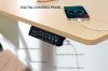 Picture of NEXUS 160 Electric Height-Adjustable Standing Desk With Cabinet Shelf & LED Display & USB Charging Port (Oak)