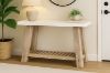 Picture of ANTON White Concrete on Solid Acacia Wood Hall Table