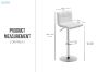 Picture of AKALI Adjustable Swivel Gas Lift Bar Stool (White) - Each
