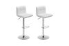 Picture of AKALI Adjustable Swivel Gas Lift Bar Stool (White) - Each