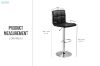 Picture of AKALI Adjustable Swivel Gas Lift Bar Stool (Black) - 2 Stools in 1 Carton