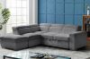 Picture of [FLOOR MODEL CLEARANCE]MILLBURY Corduroy Fabric Corner Sofa Bed with Storage and Ottoman - Chaise Facing Left