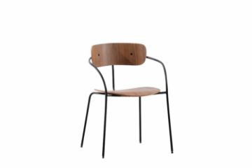 Picture of [FLOOR MODEL CLEARANCE] LYRA Dining Arm Chair (Walnut)