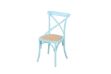 Picture of [FLOOR MODEL CLEARANCE] ALBION Solid Beech Cross Back Dining Chair with Rattan Seat (Blue)